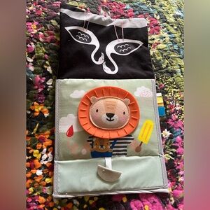 Baby Tummy Time Animal Crinkle Book with Mirror